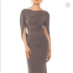 Formal gray silver gown worn once for wedding